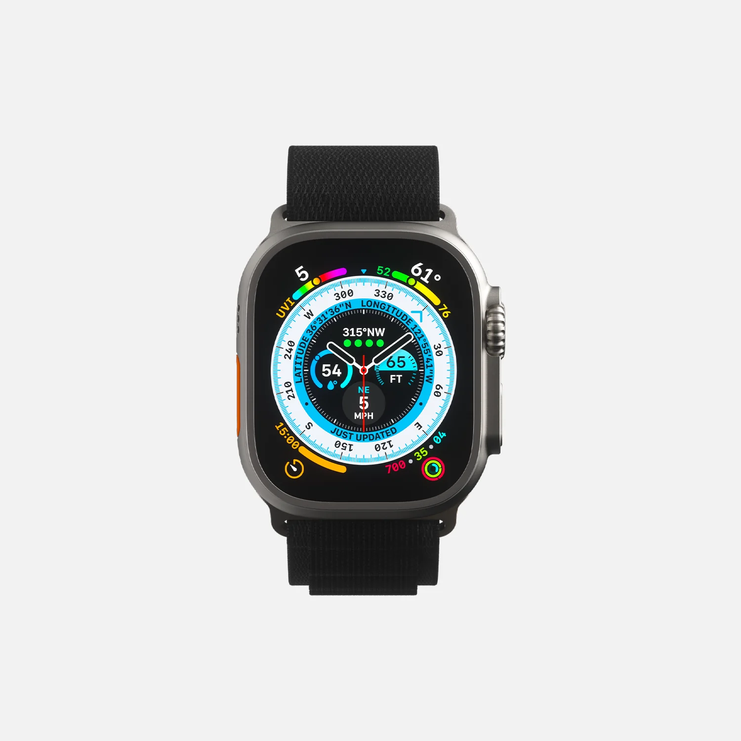 Alpine Loop - For Apple Watch 42/44/45/49 - Black - Image 3