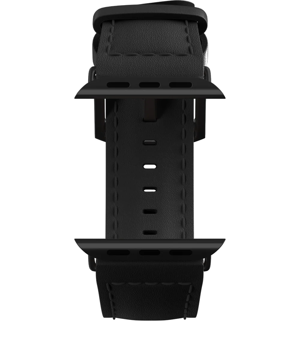 Apple Watch leather strap - Black - 42/44/45/49mm - Image 10