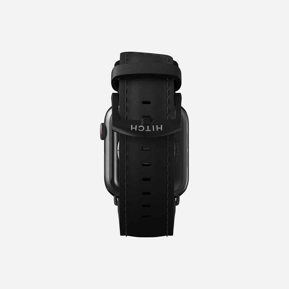 Apple Watch leather strap - Black - 42/44/45/49mm - Image 7