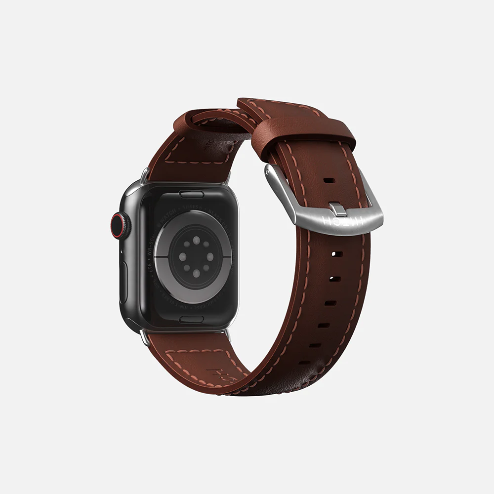 Apple Watch leather strap - Brown - 42/44/45/49mm - Image 6