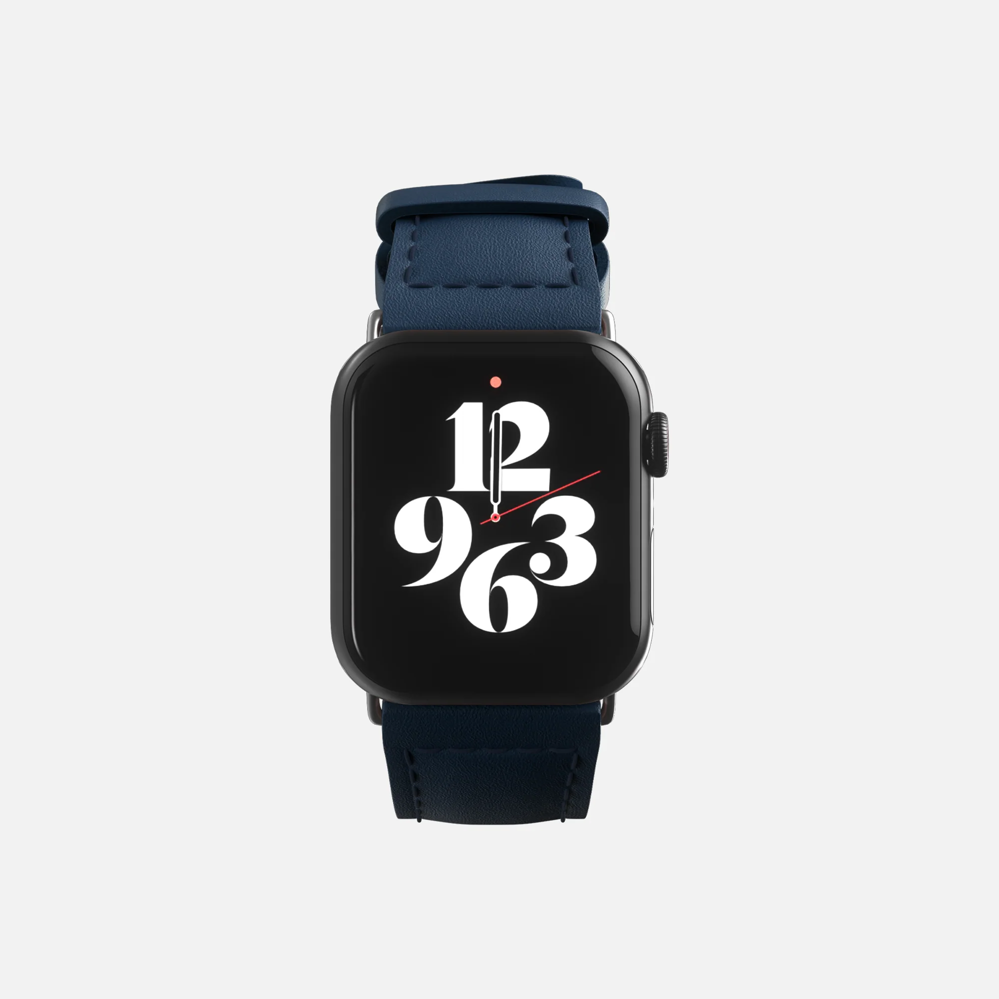 Apple Watch leather strap - Navy - 42/44/45/49mm - Image 3