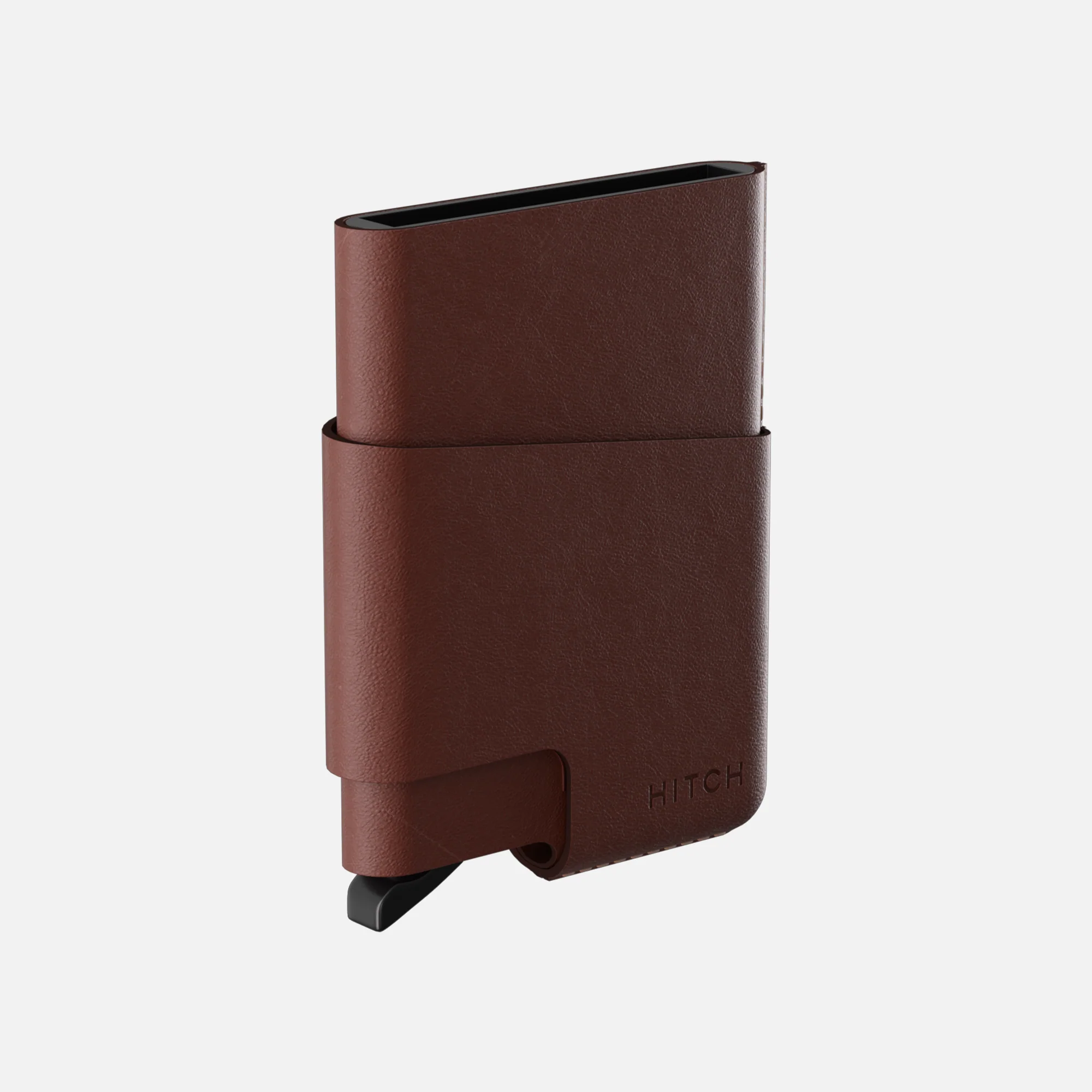 CUT-OUT Cardholder - RFID Block Featured - Handmade Natural Genuine Leather - Coffee Brown - Image 8