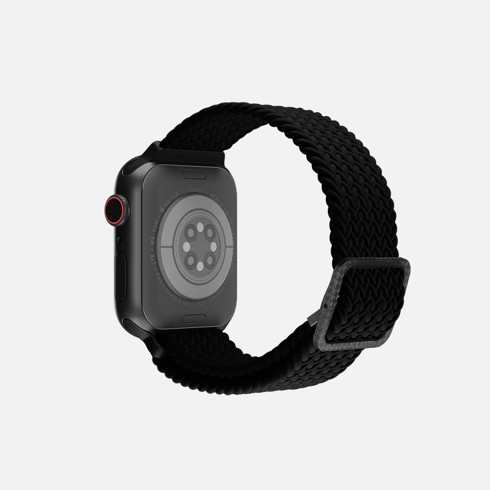 Flexible Braided Solo Loop - For Apple Watch - Black - Image 4