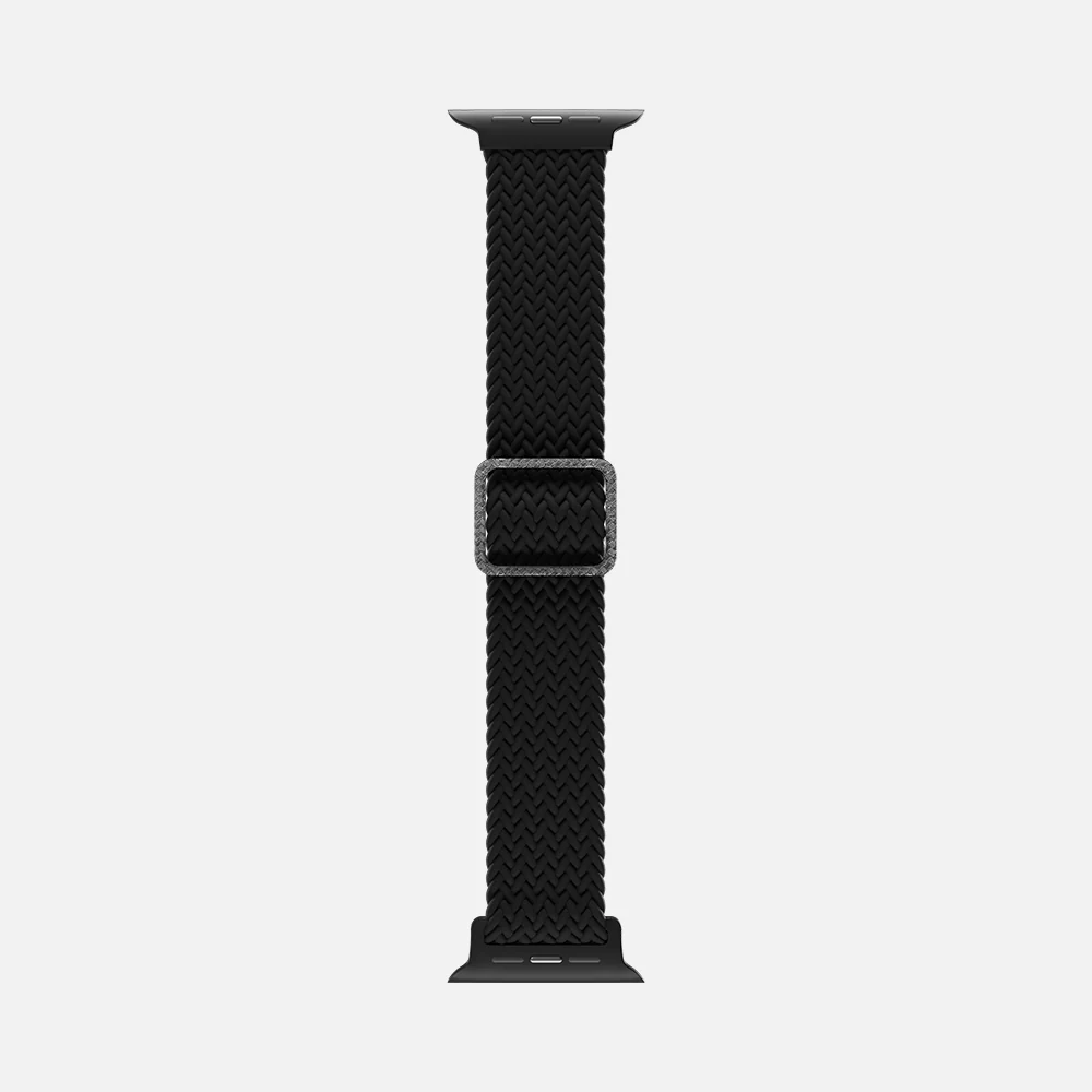 Flexible Braided Solo Loop - For Apple Watch - Black - Image 7