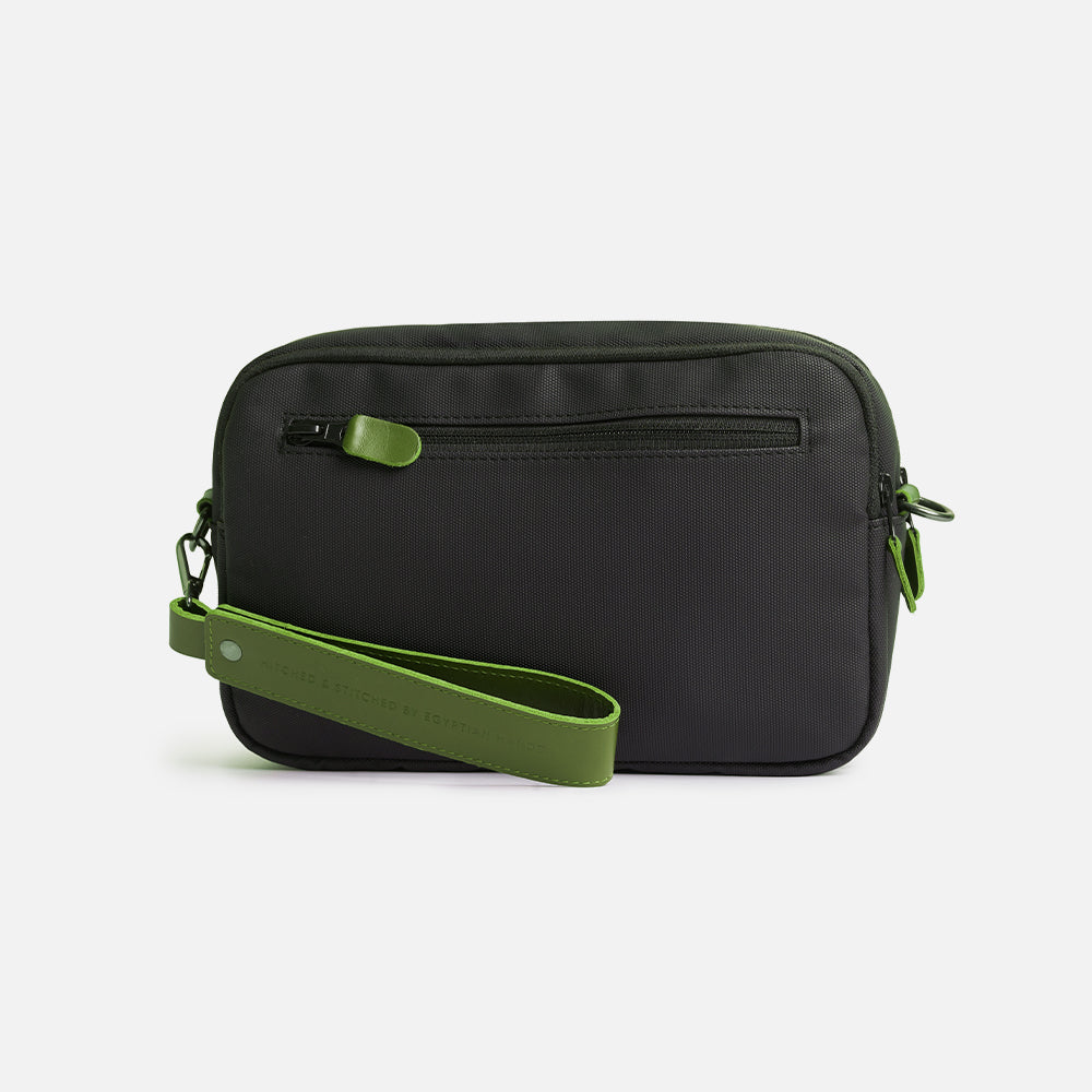 Flux — Urban Crossbody Bag - Black/Green - Image 5