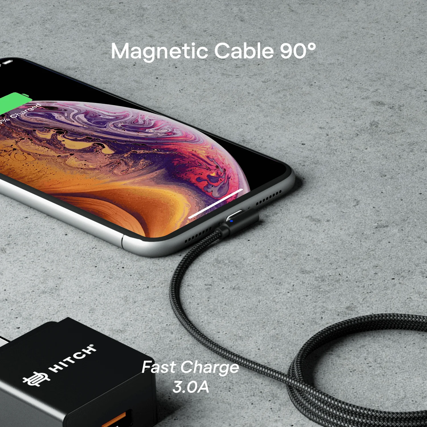 Magnetic Cable 90 - 3A-18w Fast Charge - Image 5