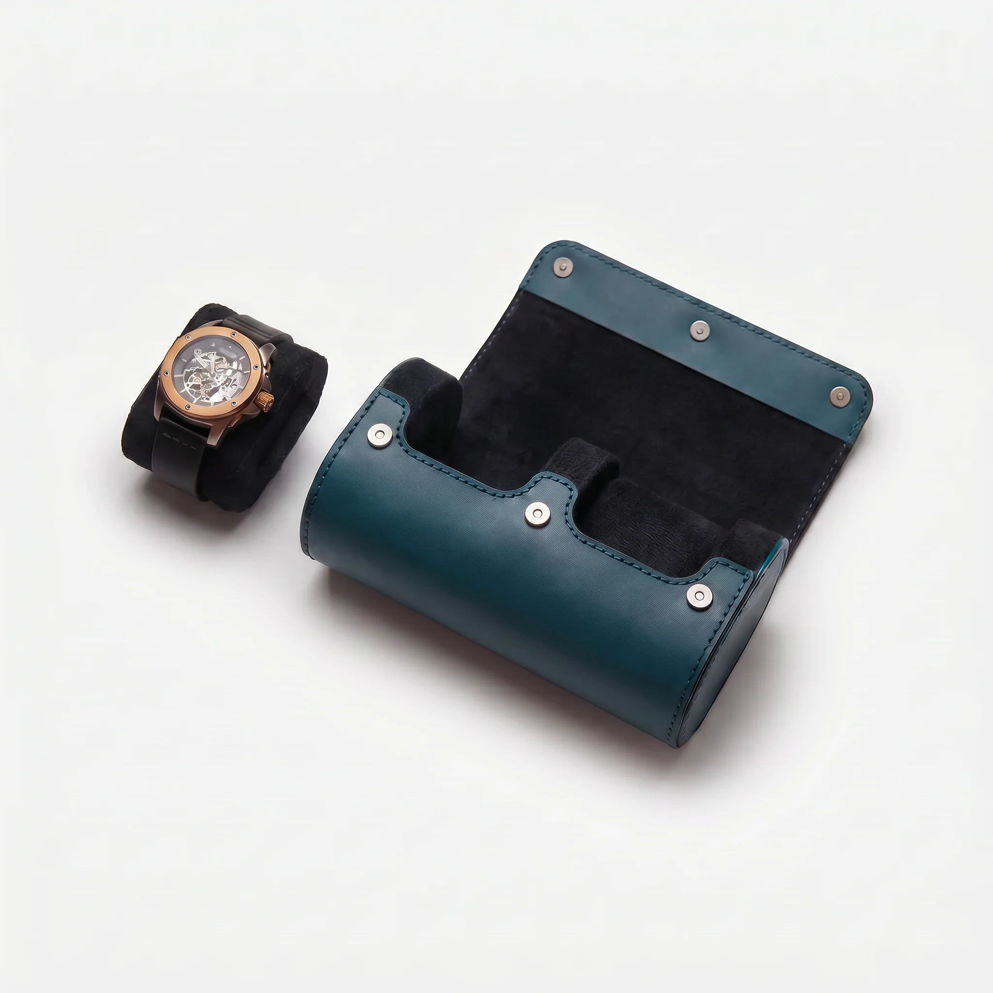Premium Watch Case - Natural Leather - Fits 2 Watches - Image 23