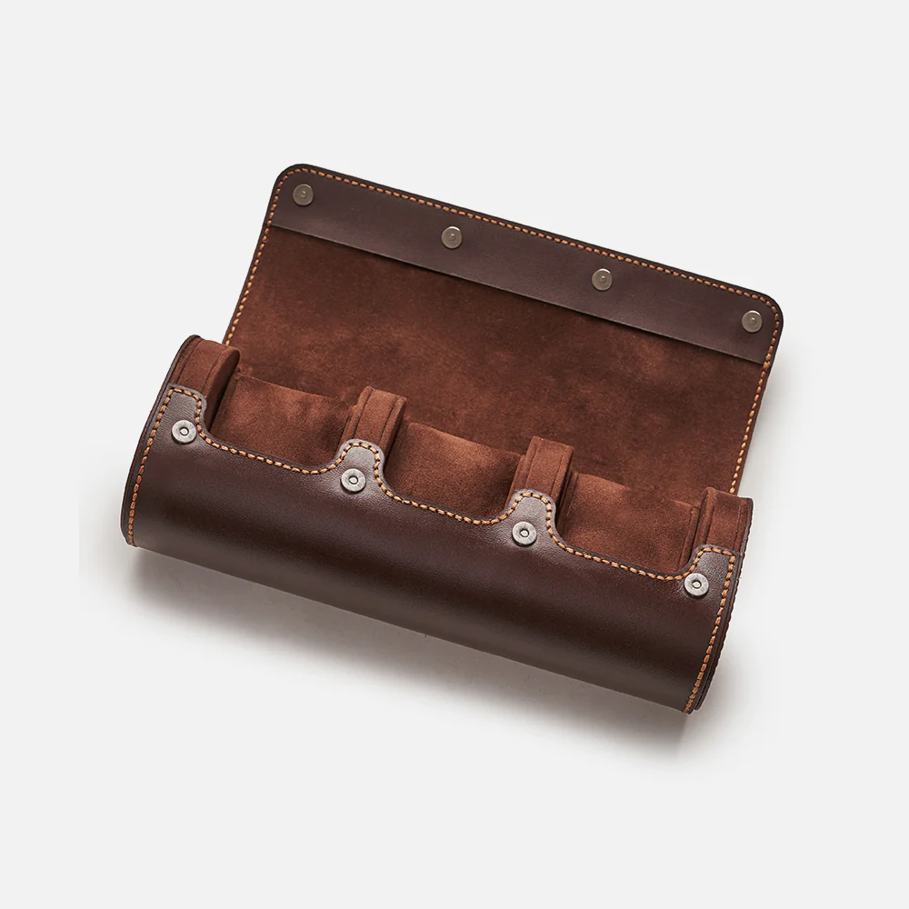 Premium Watch Case - Natural Leather - Fits 3 Watches - Image 8