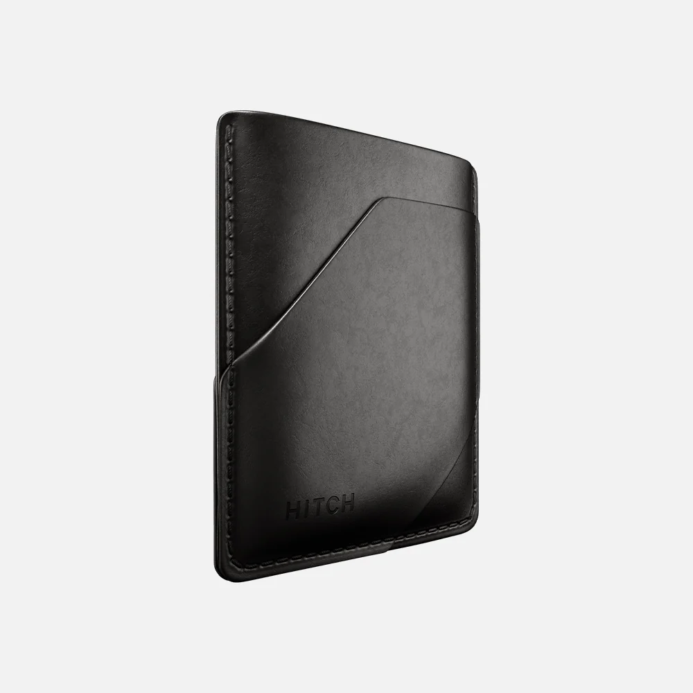 Simple Cardholder - Natural Genuine Leather - Black - Image 3