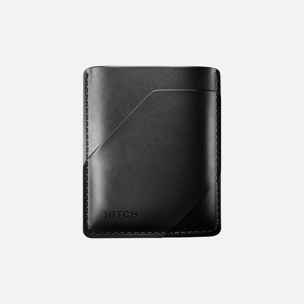 Simple Cardholder - Natural Genuine Leather - Black - Image 4