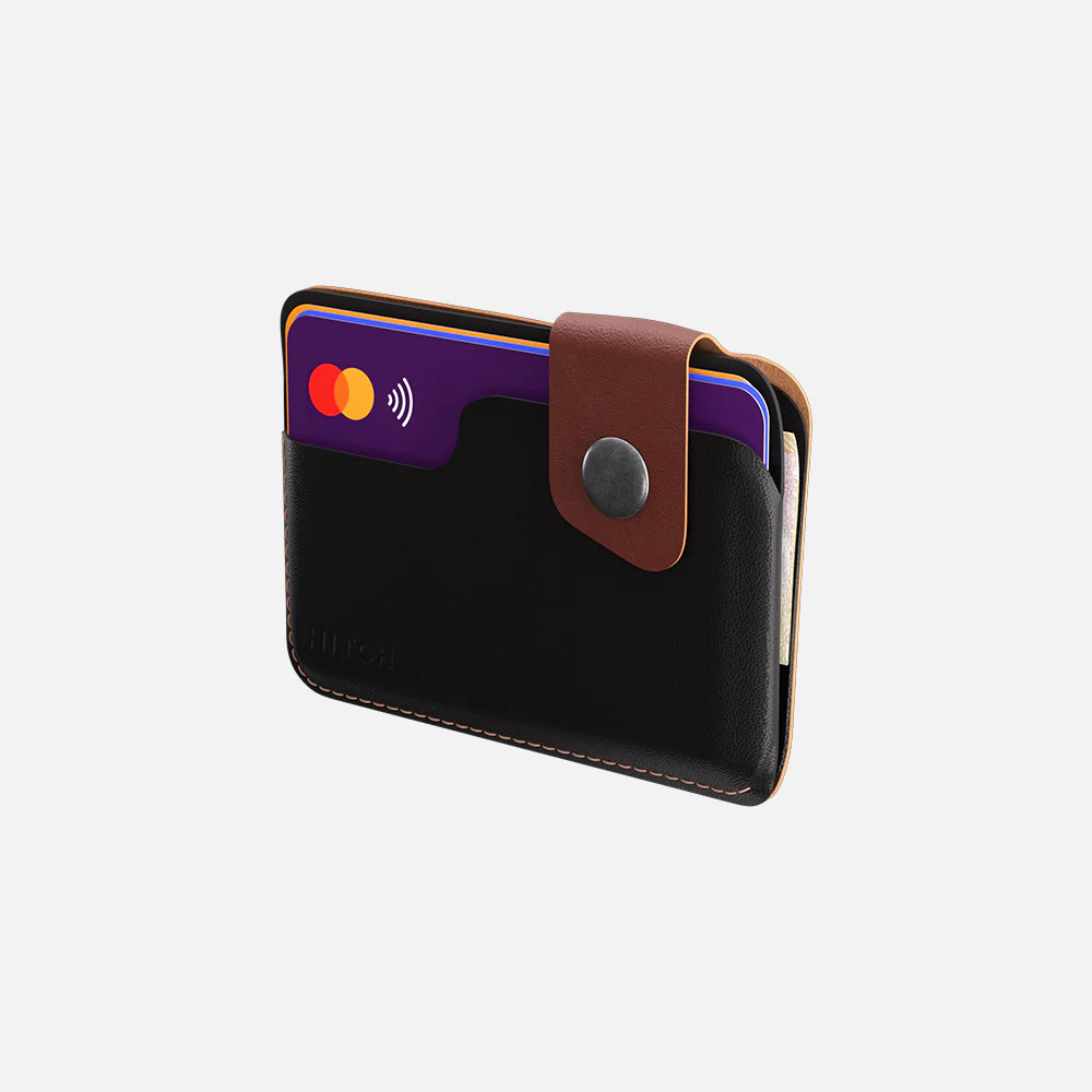 Snap Cardholder - Black/Brown - Image 3