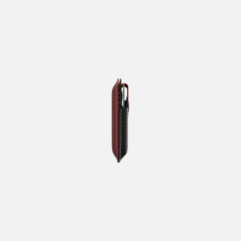 Snap Cardholder - Black/Burgundy - Image 6