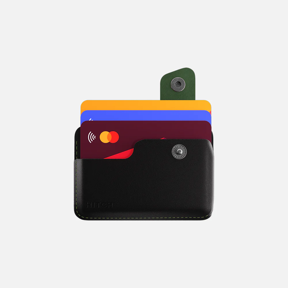 Snap Cardholder - Black/Green - Image 2