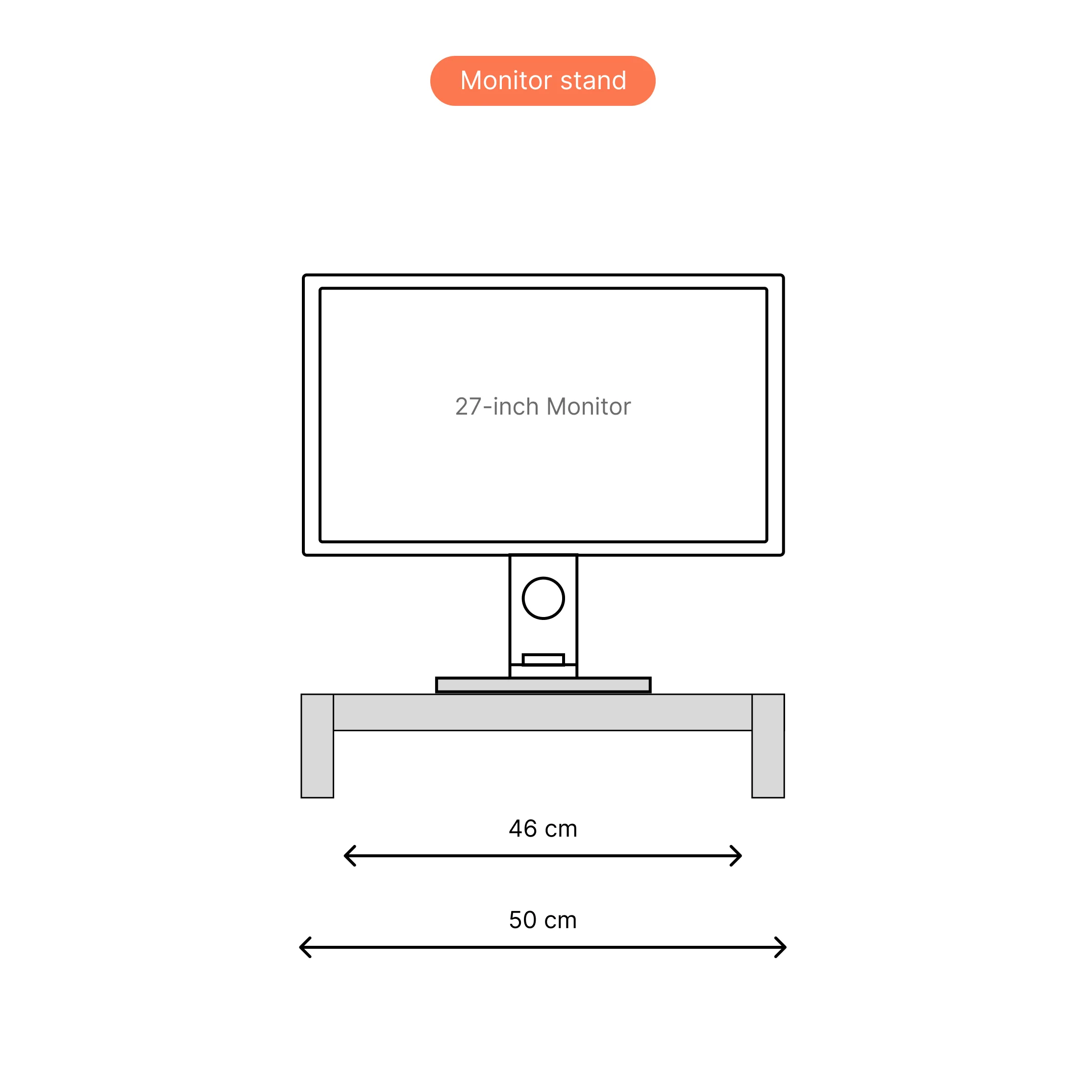Woodsy Monitor Stand Riser for Desk (small) - Desk Organizer - Image 9